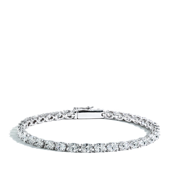 8 Carat Tennis Bracelet with East-West Oval Diamonds