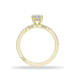 Tacori Emerald Halfway Pave Hidden Halo Engagement Ring Setting