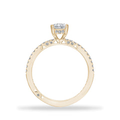 Tacori Emerald Halfway Pave Hidden Halo Engagement Ring Setting