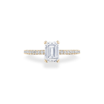 Tacori Emerald Halfway Pave Hidden Halo Engagement Ring Setting - Tacori product