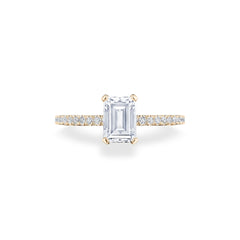 Tacori Emerald Halfway Pave Hidden Halo Engagement Ring Setting