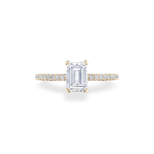 Tacori Emerald Halfway Pave Hidden Halo Engagement Ring Setting