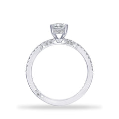 Tacori Emerald Halfway Pave Hidden Halo Engagement Ring Setting