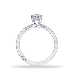 Tacori Emerald Halfway Pave Hidden Halo Engagement Ring Setting