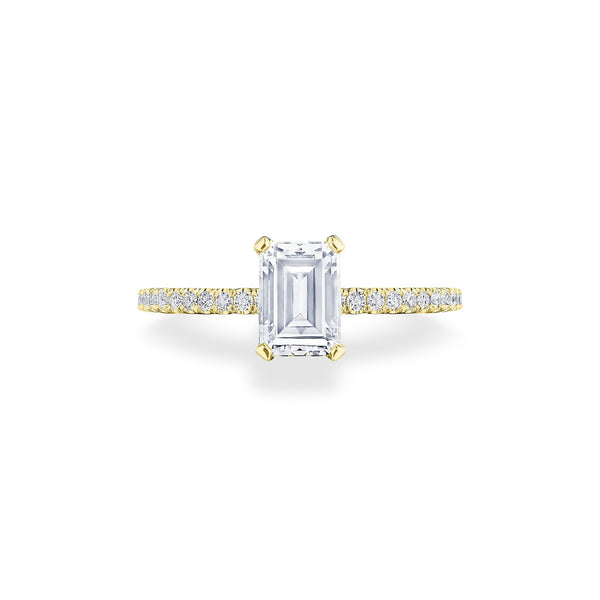 Tacori Emerald Halfway Pave Hidden Halo Engagement Ring Setting