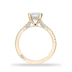 Tacori Radiant Emerald Hidden Halo Halfway Pave Engagement Ring Setting