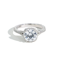 Tacori Dantela Cushion Bloom with Split Shank