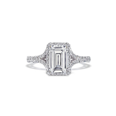 Tacori Dantela Emerald Cut Bloom with Split Shank in Platinum - Tacori product