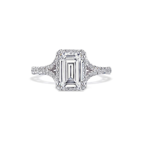 Tacori Dantela Emerald Cut Bloom with Split Shank