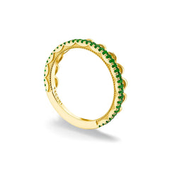 Tacori Crescent Crown 3/4 Emerald Ring