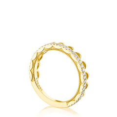 Tacori Crescent Crown 3/4 Emerald Ring