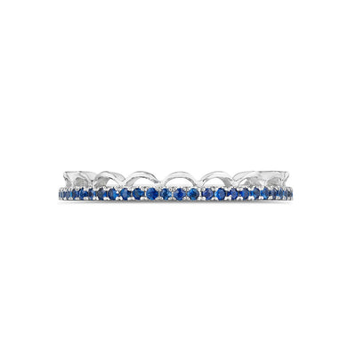 Tacori Crescent Crown Blue Sapphire Eternity Ring - Tacori product