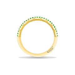 Tacori Crescent Crown 3/4 Emerald Ring