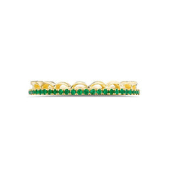 Tacori Crescent Crown 3/4 Emerald Ring