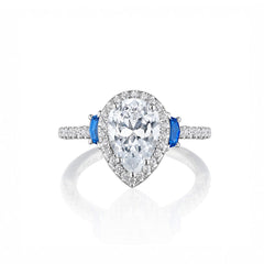 Tacori Dantela Sapphire Cadillac Side Stone Engagement Ring