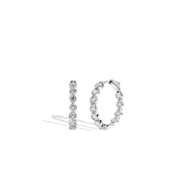 The Floating Diamond Hoop Earrings - 4 CTW - Private Label product