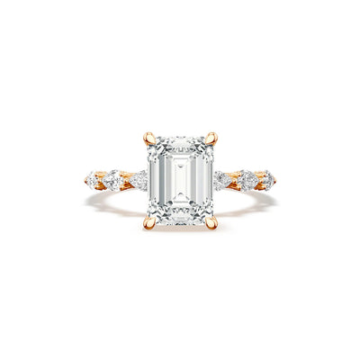 Tacori Sculpted Crescent Marquise Halfway Emerald Solitaire Pave Engagement Ring Setting - Tacori product