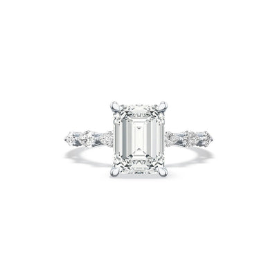 Tacori Sculpted Crescent Marquise Halfway Emerald Solitaire Pave Engagement Ring Setting - Tacori product