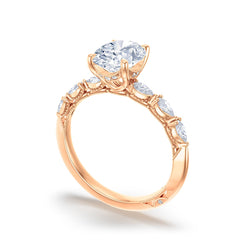Tacori Sculpted Crescent Oval Pavé Ring