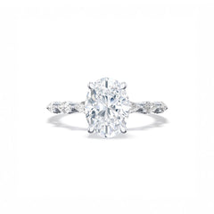 Tacori Sculpted Crescent Oval Pavé Ring