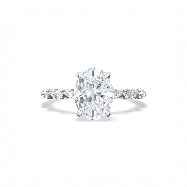 Tacori Sculpted Crescent Oval Pavé Ring