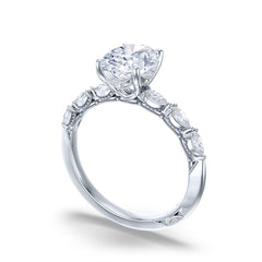 Tacori Sculpted Crescent Oval Pavé Ring