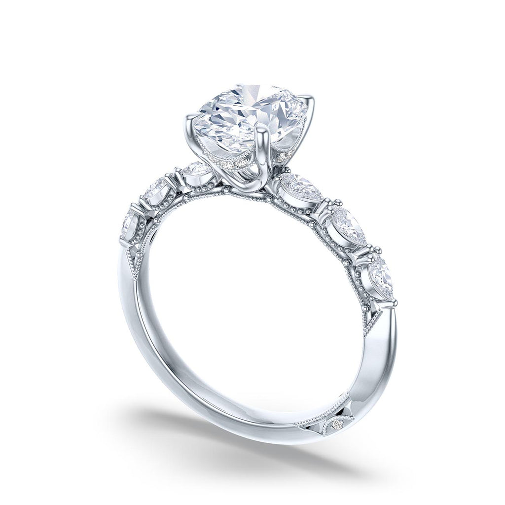 Tacori Sculpted Crescent Oval Pavé Ring