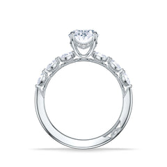 Tacori Sculpted Crescent Oval Pavé Ring