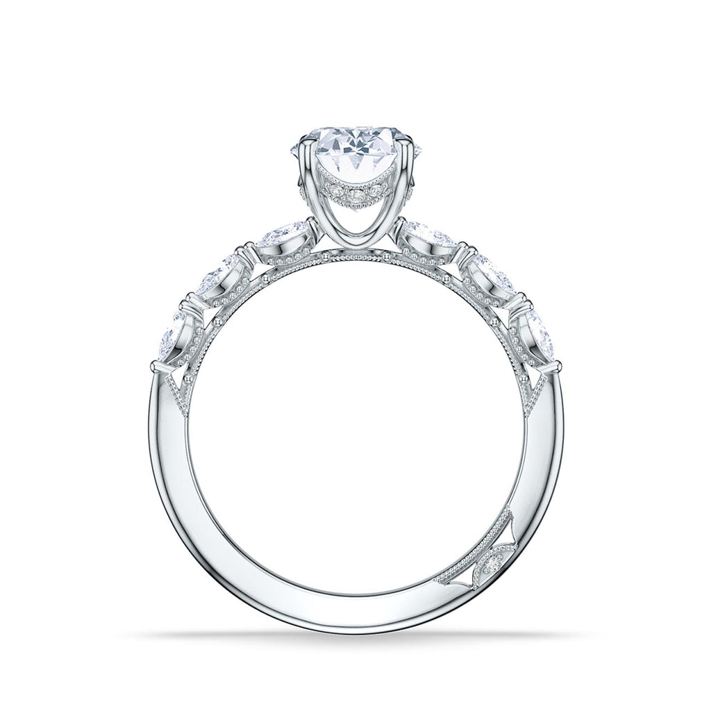 Tacori Sculpted Crescent Oval Pavé Ring