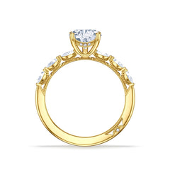 Tacori Sculpted Crescent Pear Pavé Ring
