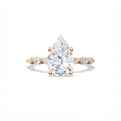 Tacori Sculpted Crescent Pear Pavé Ring