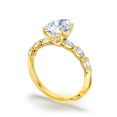 Tacori Sculpted Crescent Oval Pavé Ring