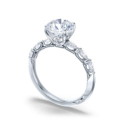 Tacori Sculpted Crescent Round Pavé Ring