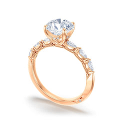 Tacori Sculpted Crescent Round Pavé Ring