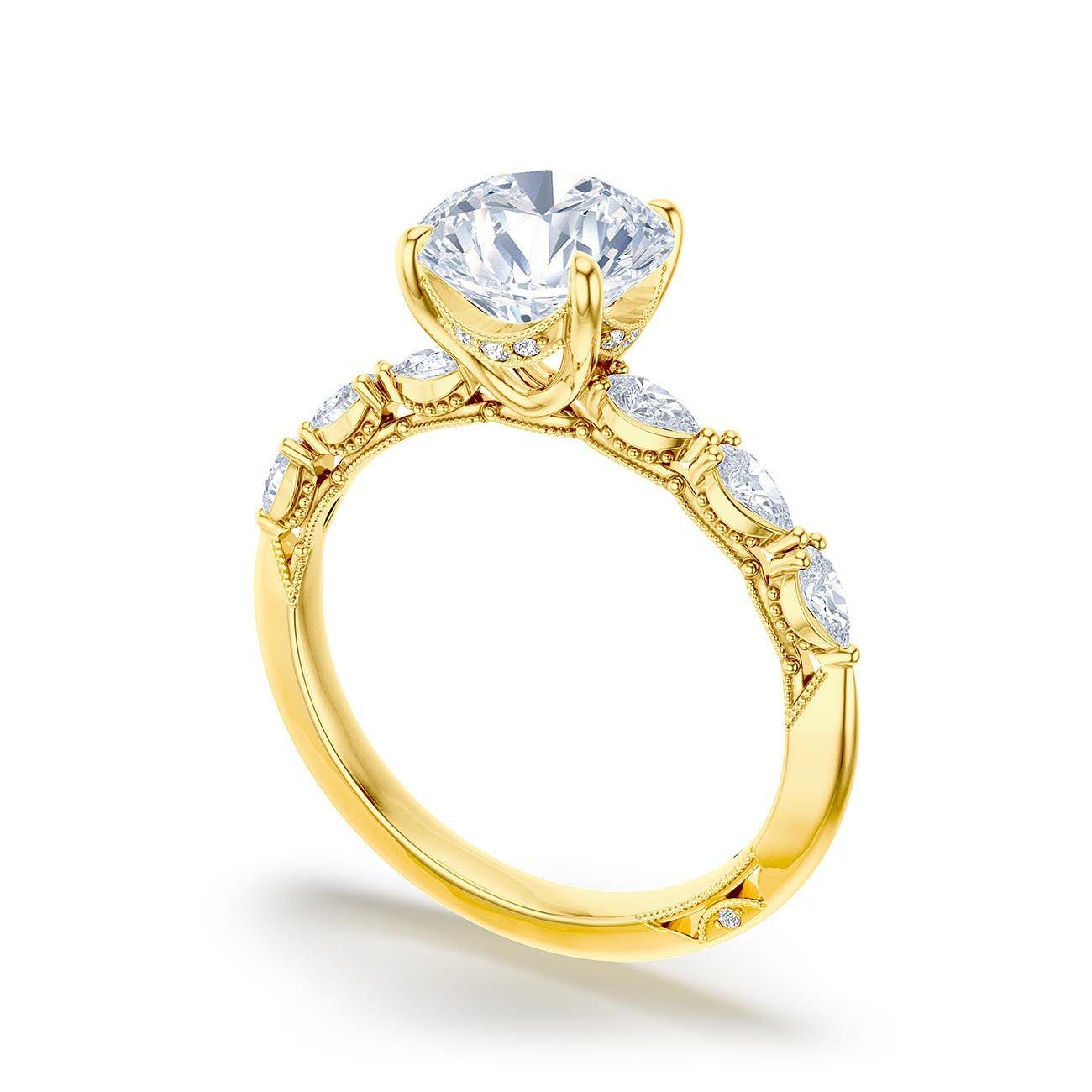 Tacori Sculpted Crescent Round Pavé Ring