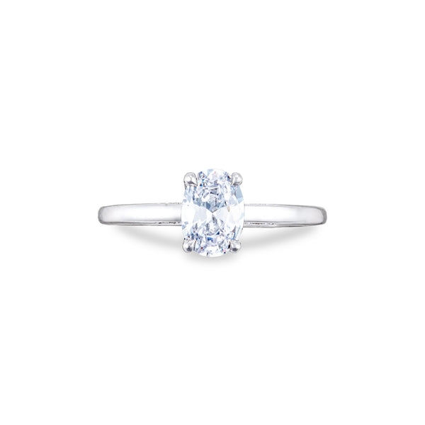 Tacori Oval Hidden Halo Engagement Ring Setting