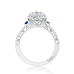 Tacori Dantela Sapphire Cadillac Side Stone Engagement Ring