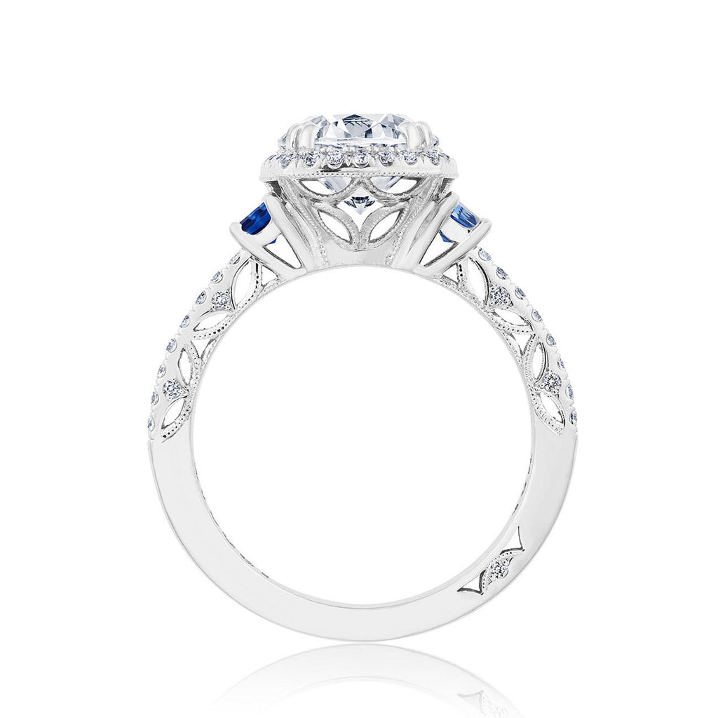 Tacori Dantela Sapphire Cadillac Side Stone Engagement Ring