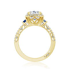 Tacori Dantela Sapphire Cadillac Side Stone Engagement Ring