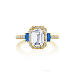 Tacori Dantela Sapphire Cadillac Side Stone Engagement Ring