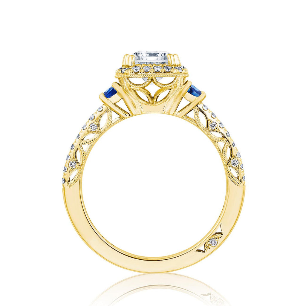 Tacori Dantela Sapphire Cadillac Side Stone Engagement Ring