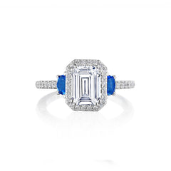 Tacori Dantela Sapphire Cadillac Side Stone Engagement Ring