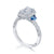 Tacori Dantela Sapphire Cadillac Side Stone Engagement Ring