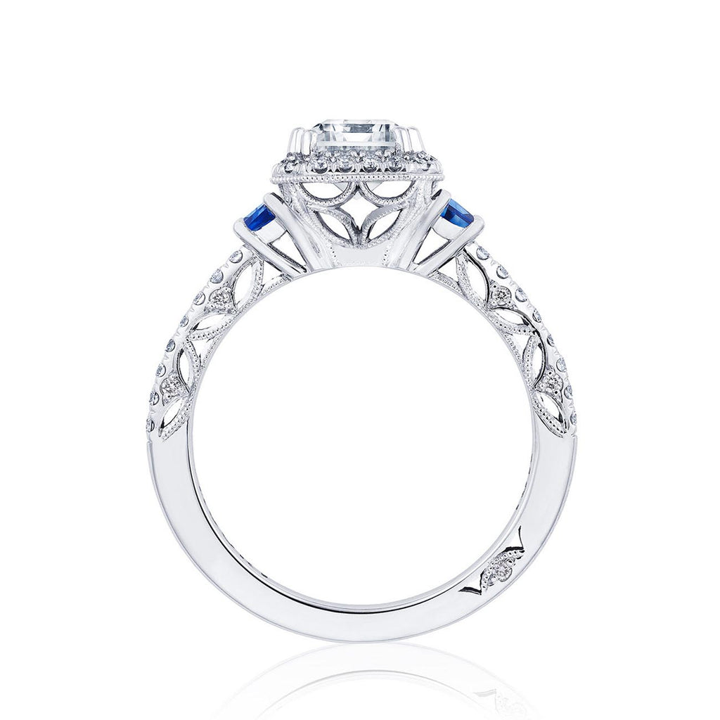 Tacori Dantela Sapphire Cadillac Side Stone Engagement Ring