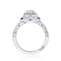 Tacori Dantela Sapphire Cadillac Side Stone Engagement Ring