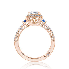 Tacori Dantela Sapphire Cadillac Side Stone Engagement Ring