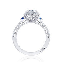 Tacori Dantela Sapphire Cadillac Side Stone Engagement Ring