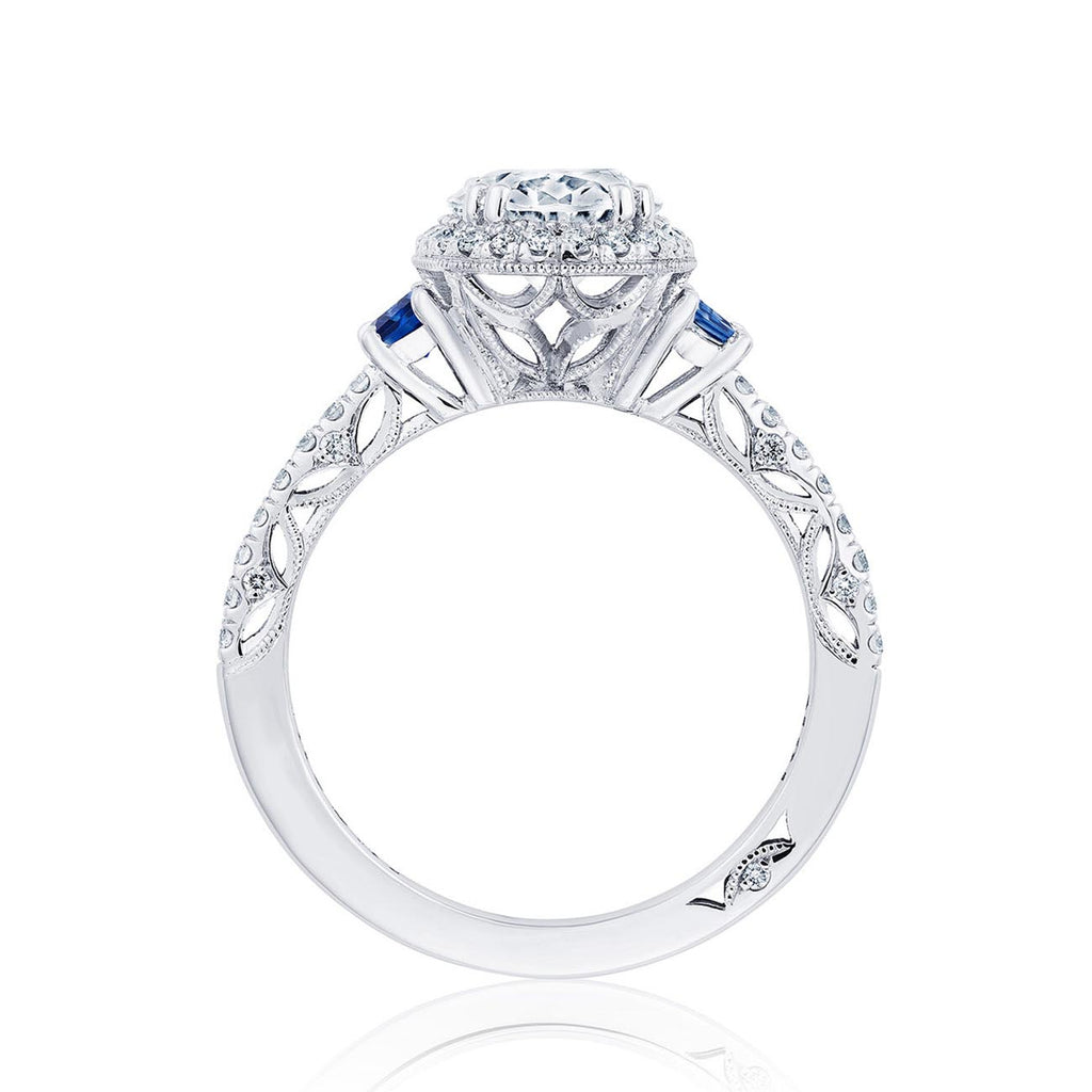 Tacori Dantela Sapphire Cadillac Side Stone Engagement Ring