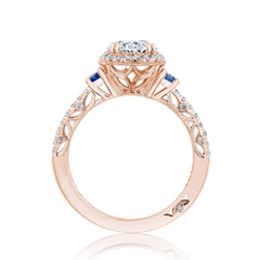 Tacori Dantela Sapphire Cadillac Side Stone Engagement Ring