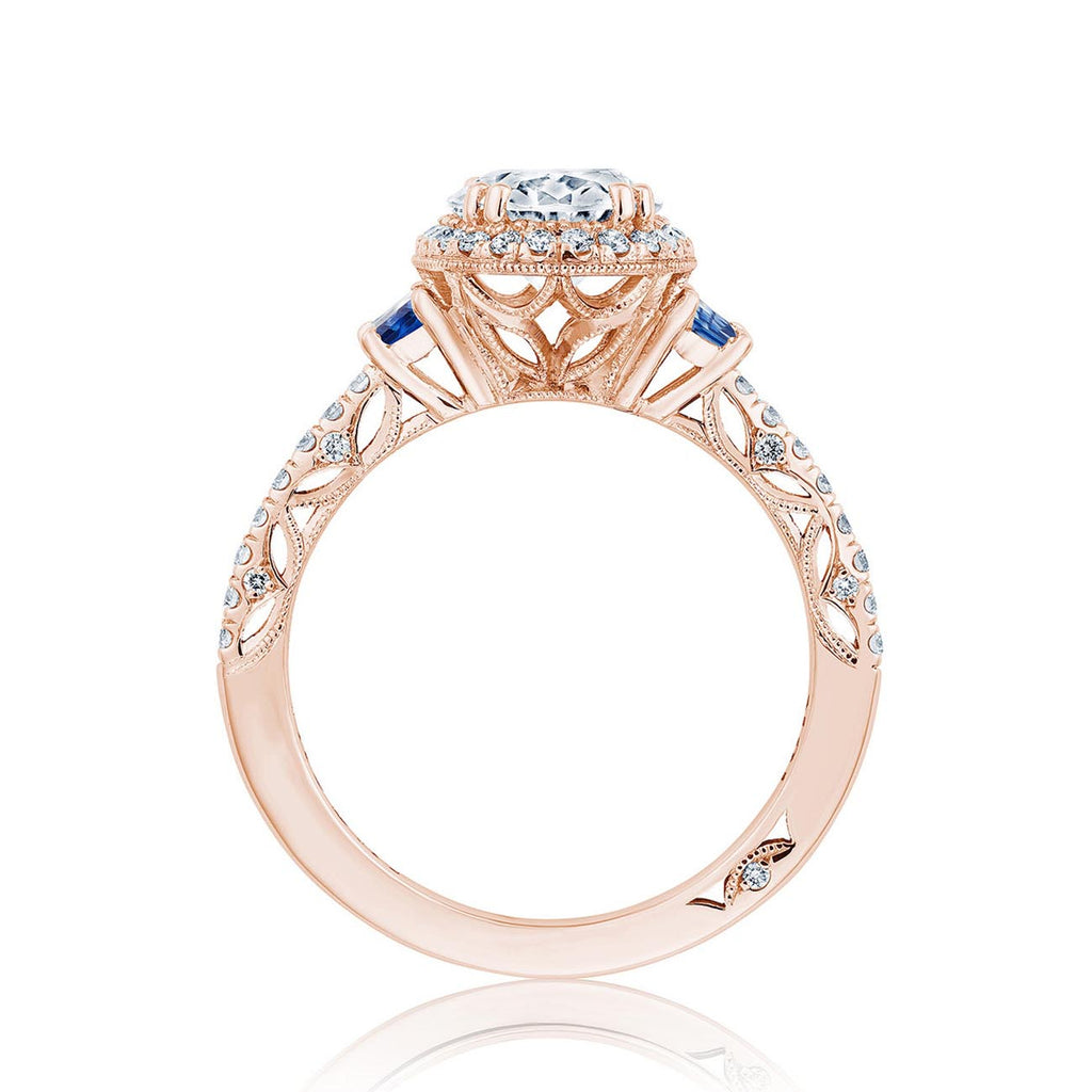 Tacori Dantela Sapphire Cadillac Side Stone Engagement Ring
